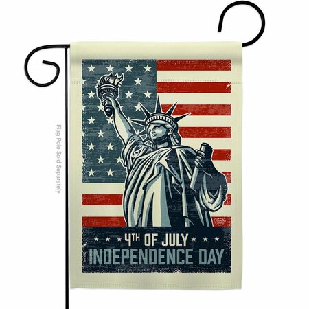CUADRILATERO 13 x 18.5 in. Liberty July 4th American Vertical Garden Flag with Double-Sided CU3921966